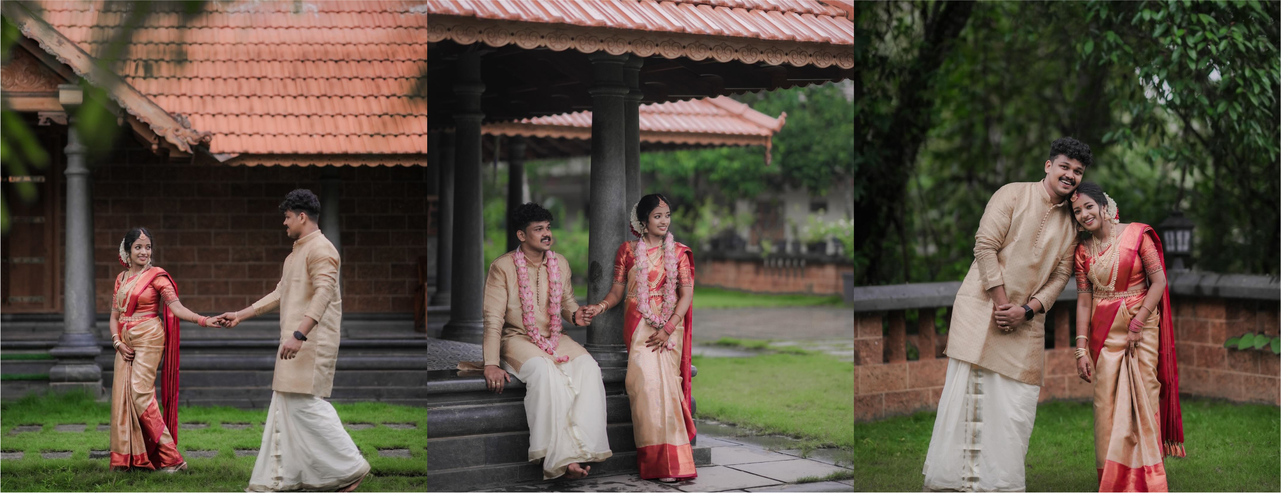 Bangalore couples posing for photo at their wedding day 