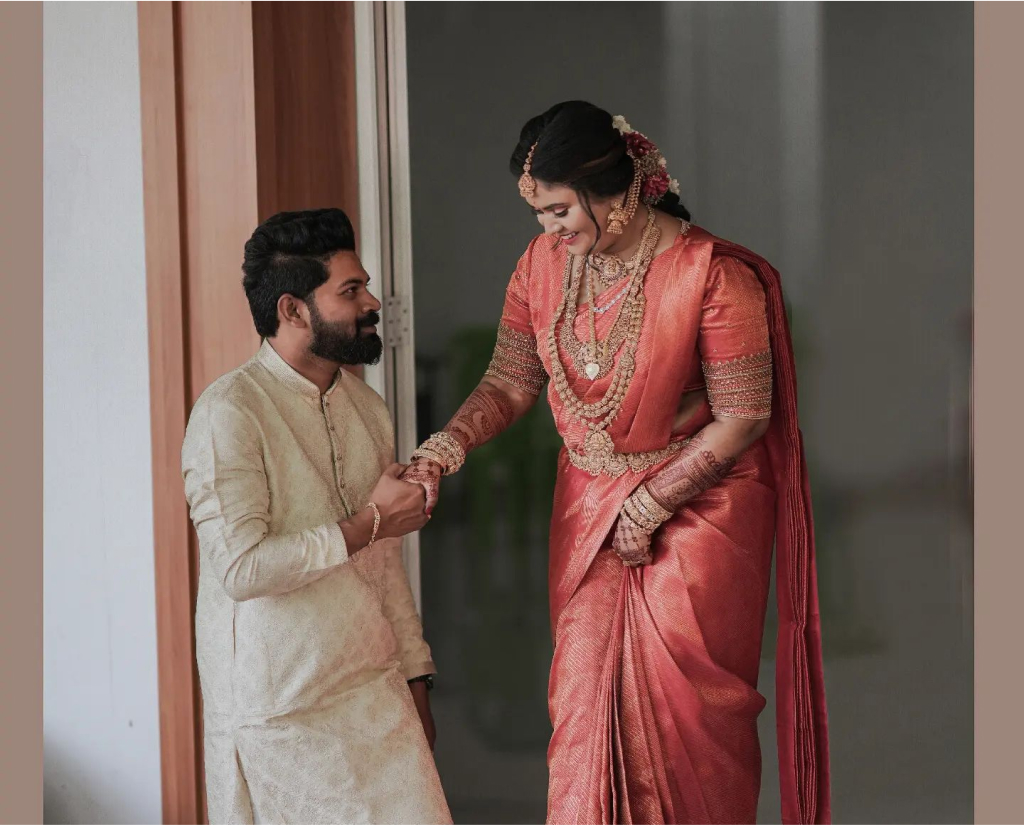 Bangalore couples posing for photo